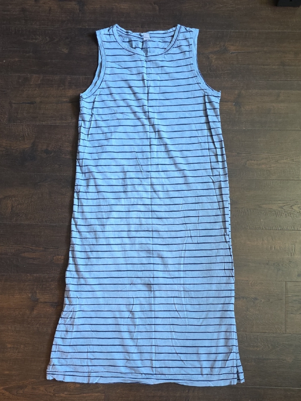 Old Navy Sleeveless Blue Striped Cotton Dress